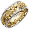 8.5mm 14k Yellow Gold Hand Engraved Cut Out Design Band, Size 8.5