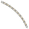 Men's Polished Stainless Steel with 14k Yellow Gold Link Bracelet, 8.75"