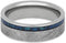 The Men's Jewelry Store (Unisex Jewelry) Crushed Synthetic Opal, Gibeon Meteorite 6mm Titanium Comfort-Fit Band