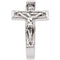 Mens Sterling Silver Crucifix Chastity Ring, Size 7