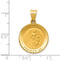 14k Yellow Gold Guardian Angel Medal Pendant (27X19MM)