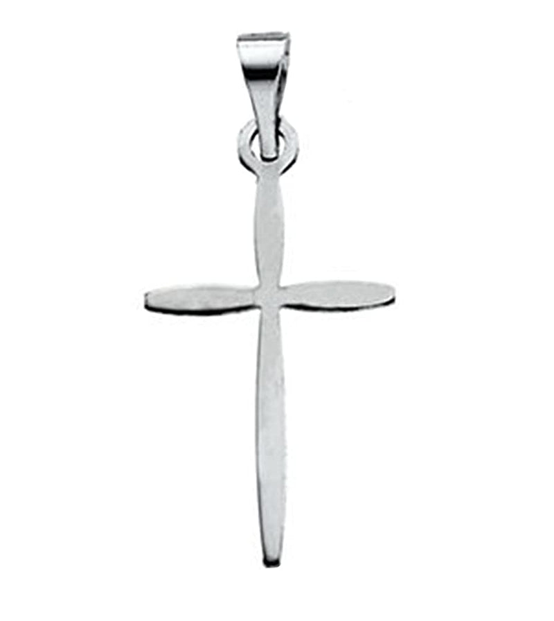 Small Cross 14k White Gold Pendant