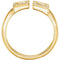 Double Rectangle Geometric Diamond Ring, 14k Yellow Gold, (1/2 Ctw, Color H+, Clarity I1), Size 7