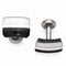 Tuxedo Collection Brushed and Polished Black Titanium and Sterling Silver Cuff Links, 12X16MM