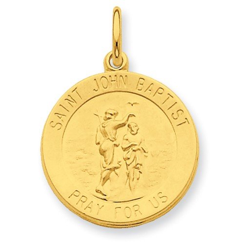 24k Gold-Plated Sterling Silver St. John Baptist Medal