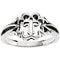 Cross Silhouette Signet Ring in Sterling Silver