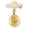 14k Yellow Gold St. Theresa Medal Pin (26X18MM)