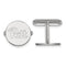 Rhodium-Plated Sterling Silver University Of Pittsburgh Round Cuff Links, 15MM