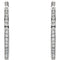 Diamond Channel Set Hoop Earrings, 14k White Gold (1/2 Ctw, Color G-H, Clarity I1)