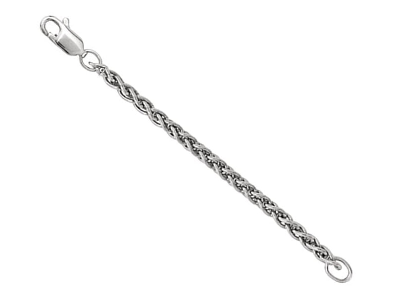 Sterling Silver 2.4mm Wheat Chain Extender or Safety Chain (6.00)