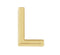 Initial Letter 'L' 14k Yellow Gold Stud Earring (Single Earring)