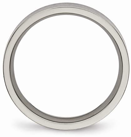 Titanium 4mm Comfort-Fit Flat Band, Size 9.5