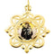 10k Yellow Gold St. Anthony Framed Enamel Pendant (25.75x25.75 MM)