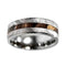 Gibeon Meteorite, Petrified Wood 7mm Comfort-Fit Titanium Ring