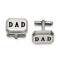 Stainless Steel Black Enamel Dad Octagon Cuff Links, 12X18MM