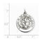 Sterling Silver Antiqued Holy Trinity Medal (26X18MM)