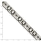 Men's Matte Stainless Steel Black Diamond Antiqued Bracelet, 9" (.1 Ctw)