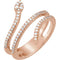 Diamond Snake Ring, 14k Rose Gold (1/3 Ctw, Color GH, Clarity I1), Size 7.75