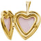 Satin-Brush Heart Baptismal 14k Yellow Gold Plated Sterling Silver Locket (16.50X15.80 MM)