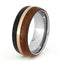 Amboyna and African Blackwood, 14k Rose Gold 8mm Titanium Comfort-Fit Band