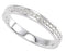 Granulated Raised Edge 2.75mm 14k White Gold Stacking Band, Size 8.5