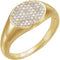 Diamond Pave Ring, 14k Yellow Gold (1/3 Ctw, Color G-H, Clarity I1), Size 6.75