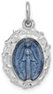 Rhodium-Plated Sterling Silver Miraculous Medal (19X10 MM)