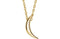 14k Yellow Gold Crescent Necklace, 16-18"