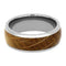 The Men's Jewelry Store (Unisex Jewelry) Whiskey Barrel Oak Wood 8mm Titanium Comfort-Fit Wedding Band