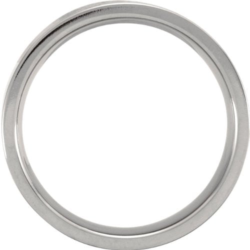 Titanium 6mm Comfort Fit Flat Band, Size 7.5