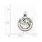 Sterling Silver Antiqued First Holy Communion Medal Charm Pendant (20X15 MM)