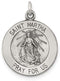 Sterling Silver Antiqued Saint Martha Medal (21X15MM)