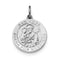 Rhodium-Plated Sterling Silver Spanish St. Joseph Medal Pendant (21X19MM)