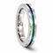 Radiance Collection Gray and Rainbow Anodized Titanium 4mm Band, Size 8.5