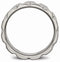 Satin-Brushed, Titanium Notched 8mm Wedding Band, Size 7