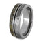 Gibeon Meteorite, Metallic Enamel, Dinosaur Bone 8mm Comfort-Fit Titanium Wedding Band, Size 9.75