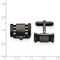 IP- Plated Stainless Steel Polished Black Cuff Links, 10X18MM