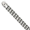 Men's Polished Stainless Steel 14mm Roller Bracelet, 8.5"