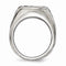 Pallas Collection Titanium Casted Design 17mm Signet Ring