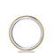 8mm Two-Tone Comfort-Fit Domed 14k White Gold, Yellow Gold, White Gold Band, Size 10.5