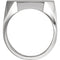 Men's Satin Brushed Signet Ring, Continuum Sterling Silver (22X20MM)