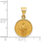 18k Yellow Gold St. Jude Medal Pendant (22X13MM)