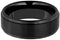 Men's Black Ceramic 8mm Comfort-Fit Pipe Edge Band, Size 11