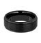 Men's Black Ceramic 8mm Comfort-Fit Pipe Edge Band