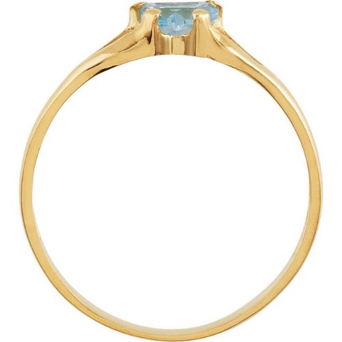 14k Yellow Gold December CZ Birthstone Ring, Size 3