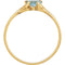 14k Yellow Gold December CZ Birthstone Ring, Size 3