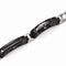 Men's Midnight Cable Collection Black Titanium 12mm Cable Black Spinel Sterling Silver Bezel Bracelet, 8"