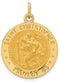 14k Yellow Gold US Coast Guard St. Christopher Medal Pendant (25X19MM)