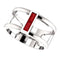 Ruby Baguette Negative Space Ring, Rhodium-Plated 14k White Gold, Size 5.75