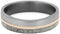 Deer Antler, 14k Rose Gold 6mm Brushed Titanium Comfort-Fit Wedding Ring, Size 8.25